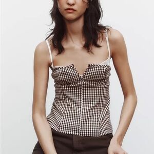 Checkered Gingham Women's Combo Top